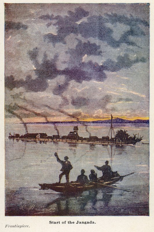 Illustrasjon for åtte hundre ligaer på Amazonas (farge litho) av English School
