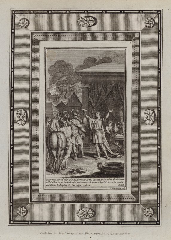 Illustrasjon for Homer's Iliaden (gravering) av English School
