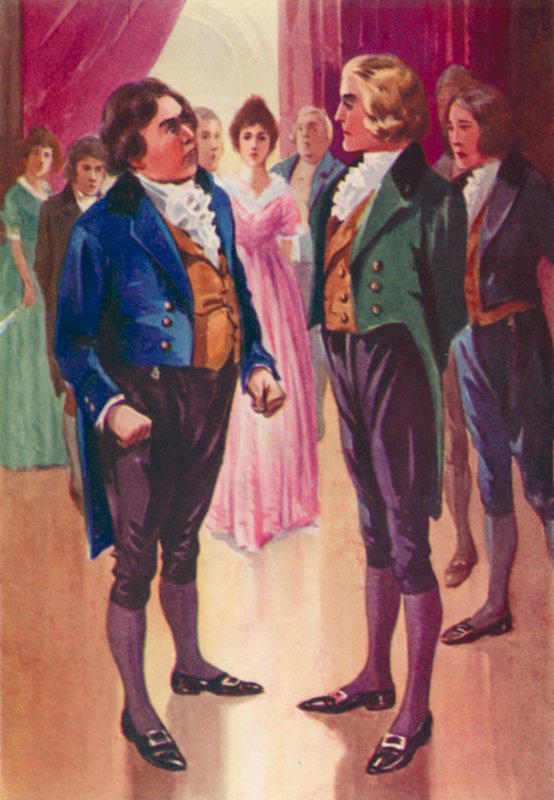 Illustrasjon for John Halifax Gentleman av Dinah Maria Mulock (litho-farge) av English School