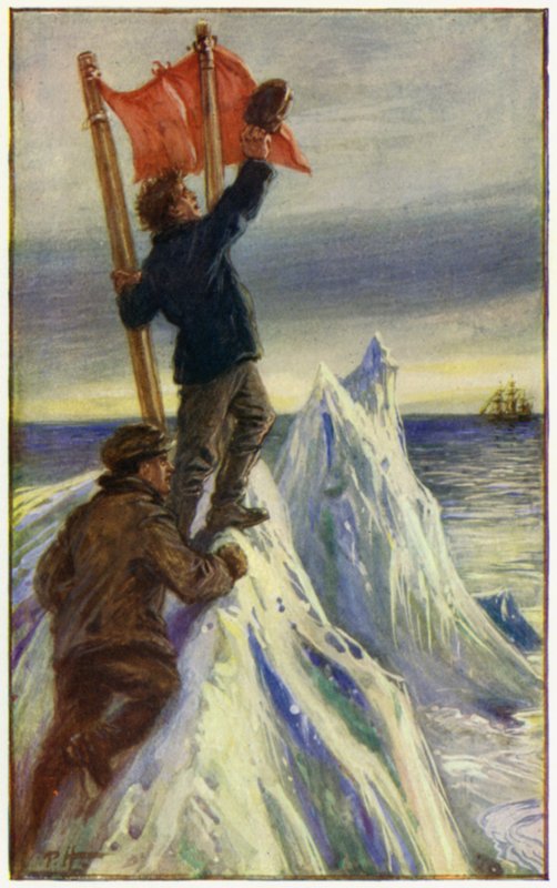 Illustrasjon for Peter The Whaler av William HG Kingston (litho-farge) av English School