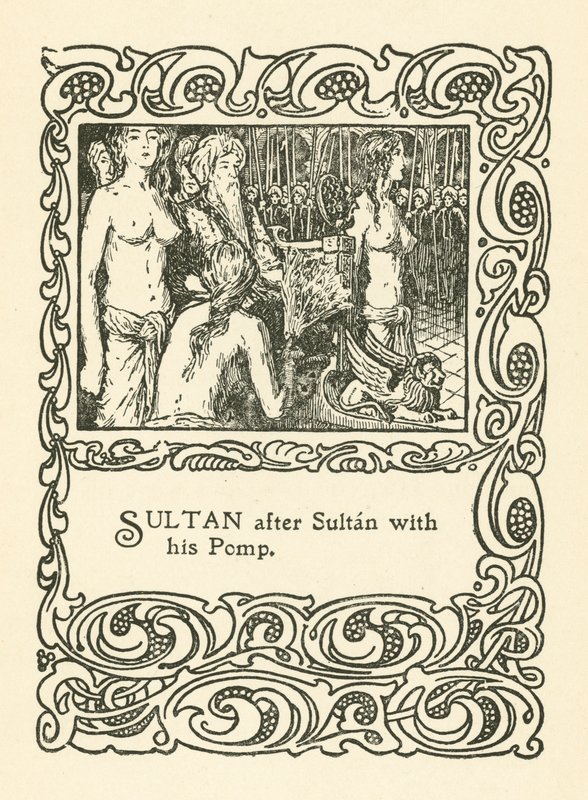 Illustrasjon for Rubaiyat av Omar Khayyam (litho) av English School