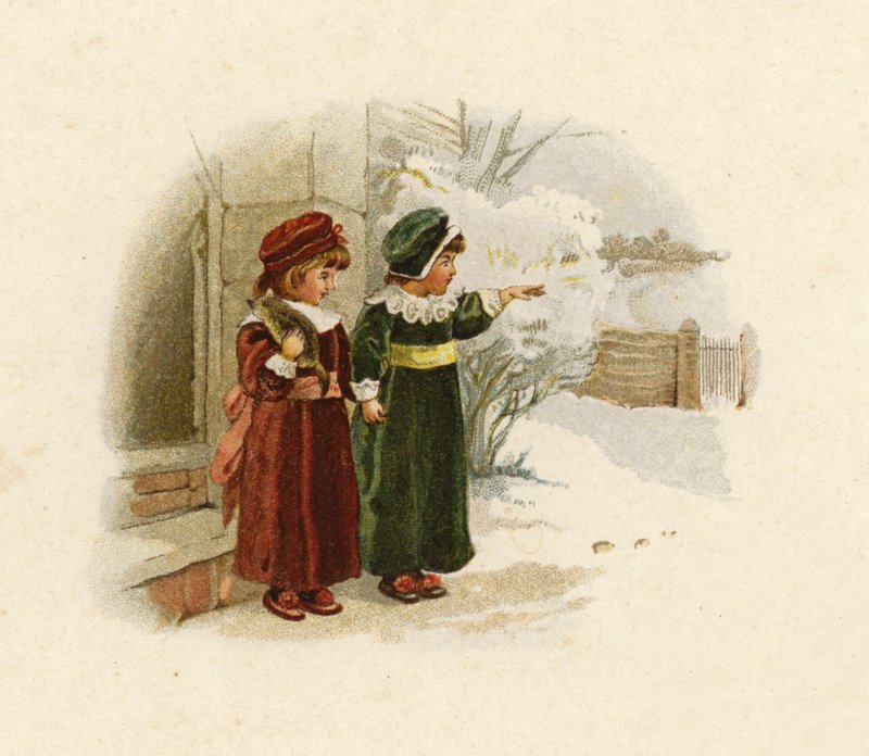 Illustrasjon for The Coming Of Father Christmas av English School