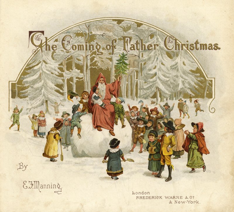 Illustrasjon for The Coming Of Father Christmas av English School