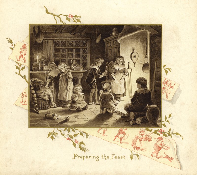 Illustrasjon for The Coming Of Father Christmas av English School