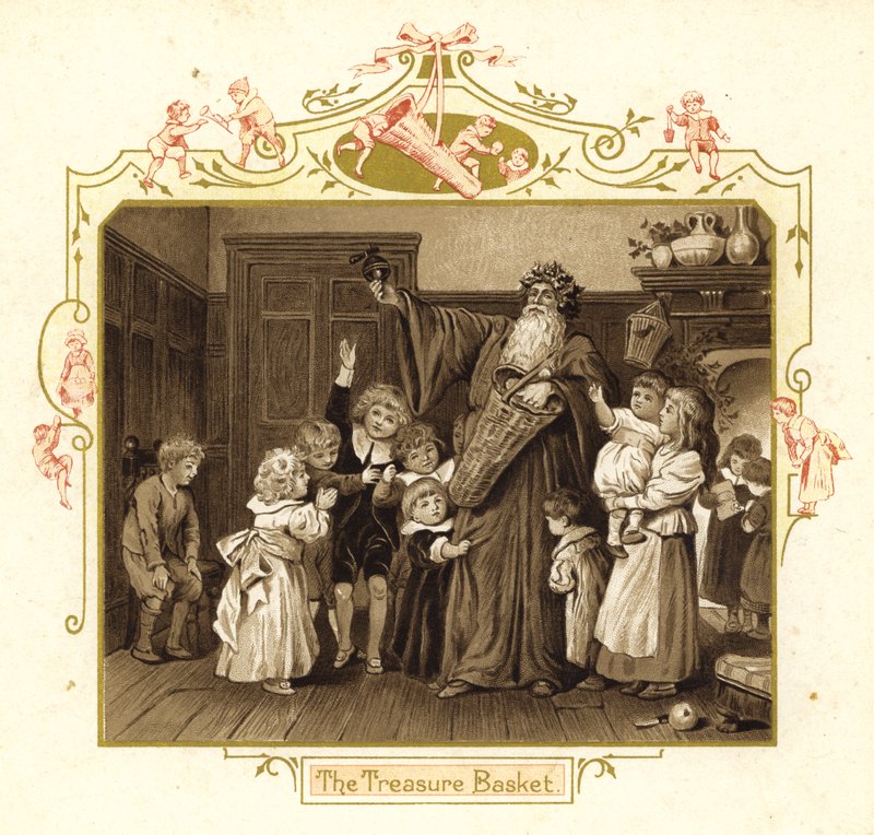 Illustrasjon for The Coming Of Father Christmas av English School