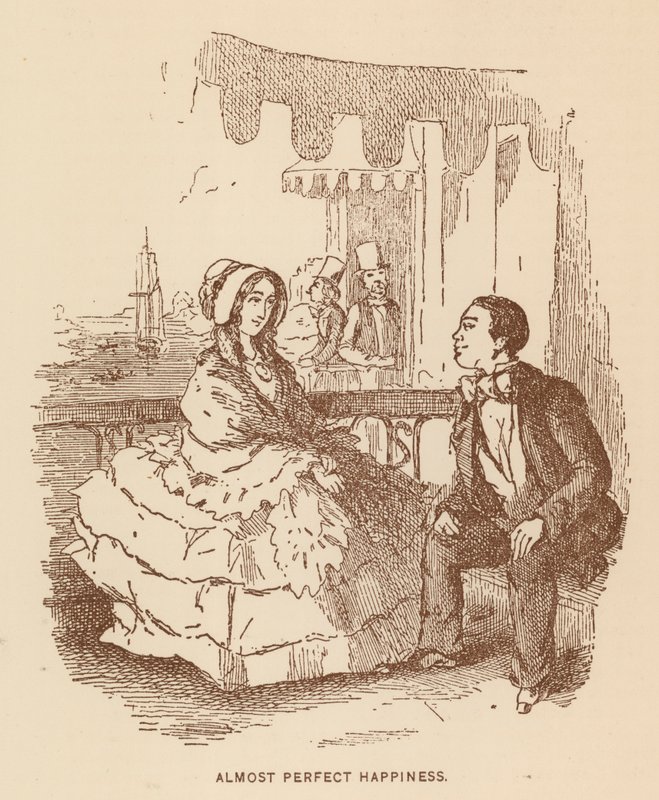 Illustrasjon for The History of Pendennis av Thackeray (litho) av English School