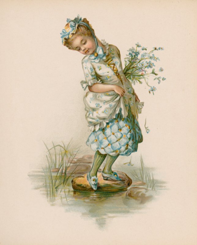 Illustrasjon for The Language Of Flowers (chromolitho) av English School
