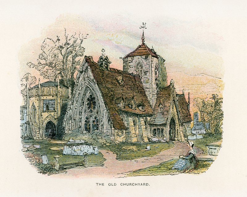 Illustrasjon for The Old Curiosity Shop av English School