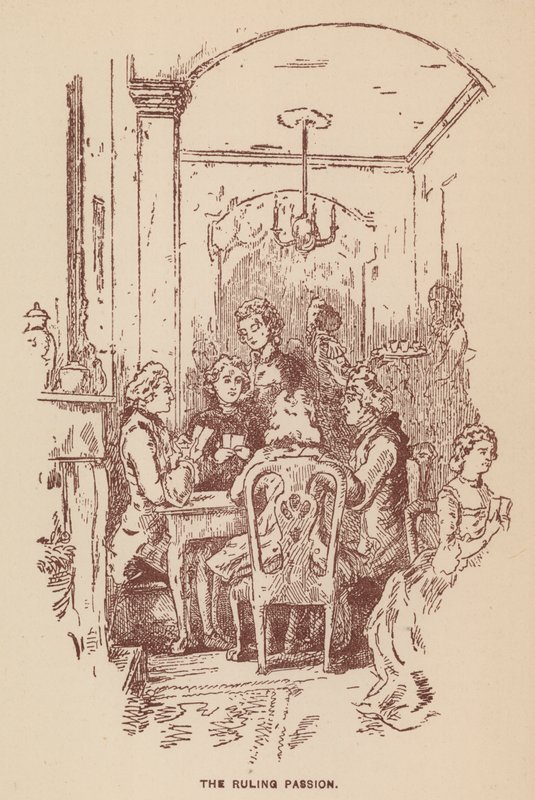 Illustrasjon for The Virginians av Thackeray (litho) av English School
