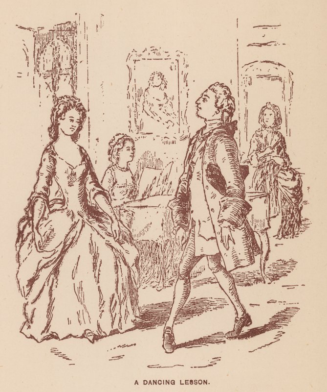 Illustrasjon for The Virginians av Thackeray (litho) av English School
