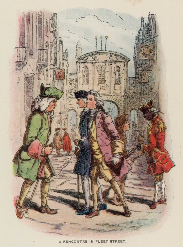 Illustrasjon for The Virginians av Thackeray av English School