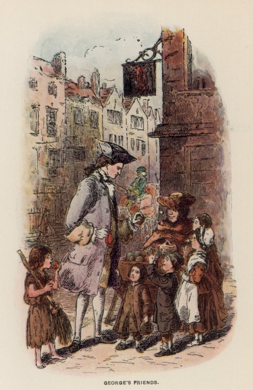 Illustrasjon for The Virginians av Thackeray av English School