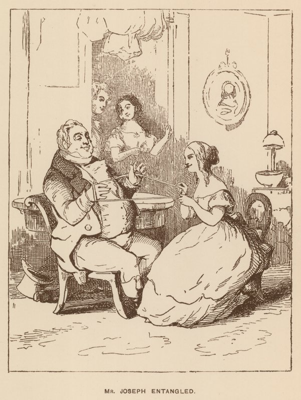 Illustrasjon for Vanity Fair av Thackeray (litho) av English School