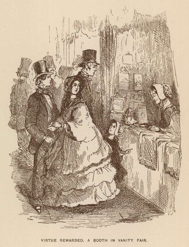 Illustrasjon for Vanity Fair av Thackeray av English School