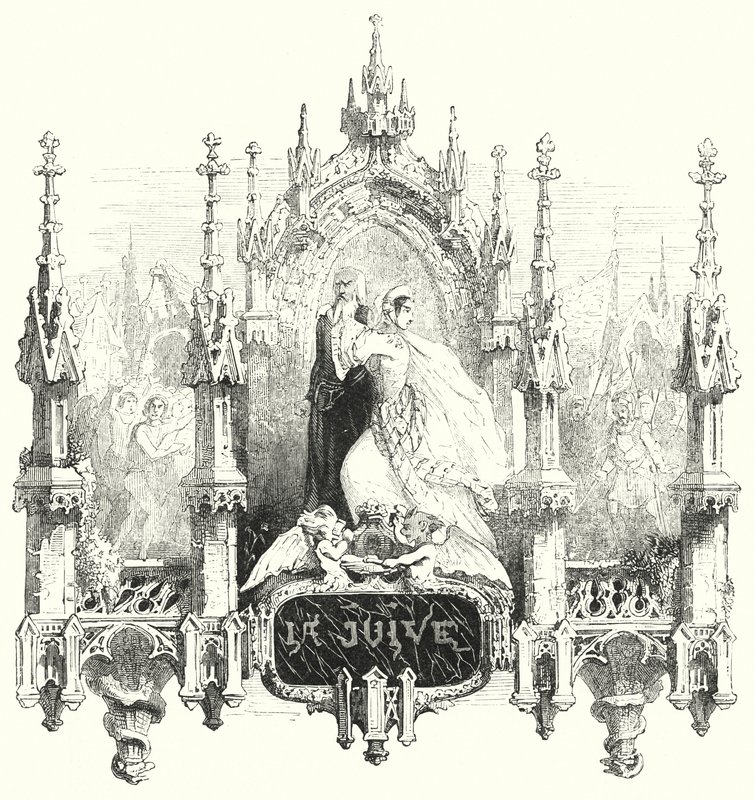 Illustrasjon for operaen La Juive av Fromental Halevy (gravering) av English School