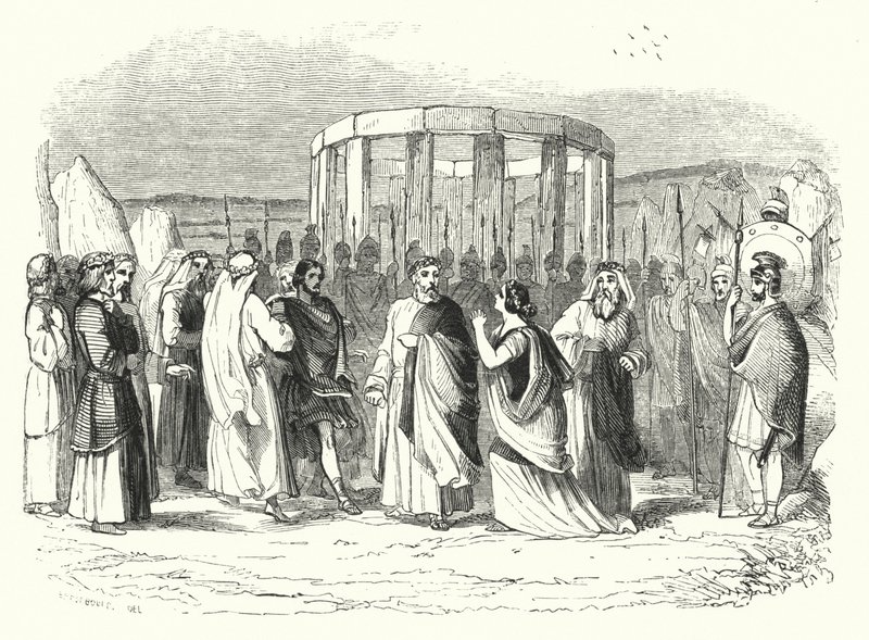 Illustrasjon for operaen Norma, av Bellini (gravering) av English School