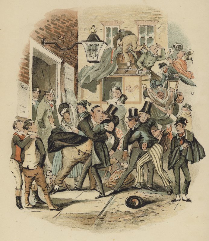 Illustrasjon fra Nicholas Nickleby av English School