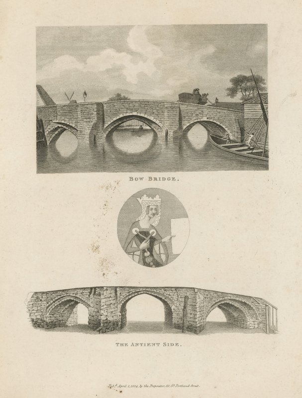 Illustrasjoner som viser Bow Bridge av English School