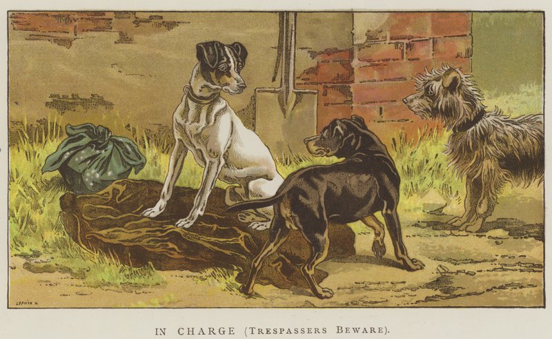 Ansvarlig, Trespassers Beware (chromolitho) av English School