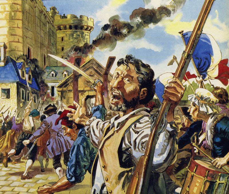 I Paris begynte den franske revolusjonen med stormingen av Bastillen av English School