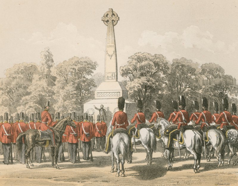 Innvielse av monumentet til den syttiåttende, Edinburgh av English School