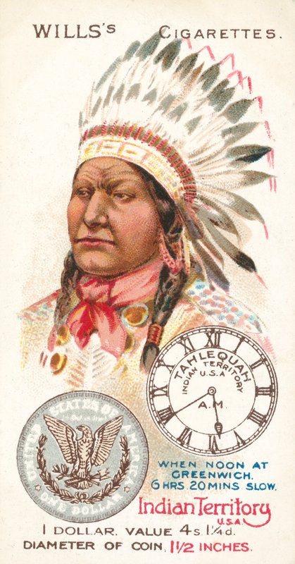 Indianerterritoriet, USA, dollar (chromolitho) av English School