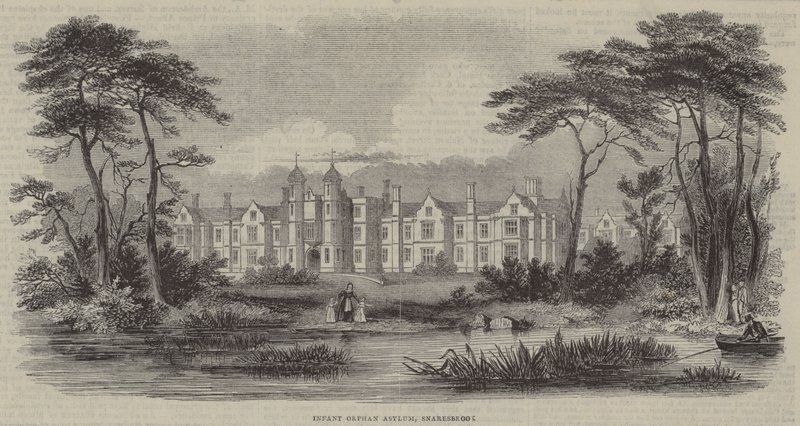 Asyl for foreldreløse spedbarn, Snaresbrook (gravering) av English School