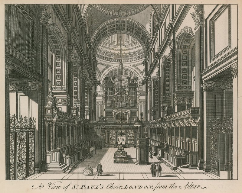 Interiøret i St Pauls Cathedral av English School