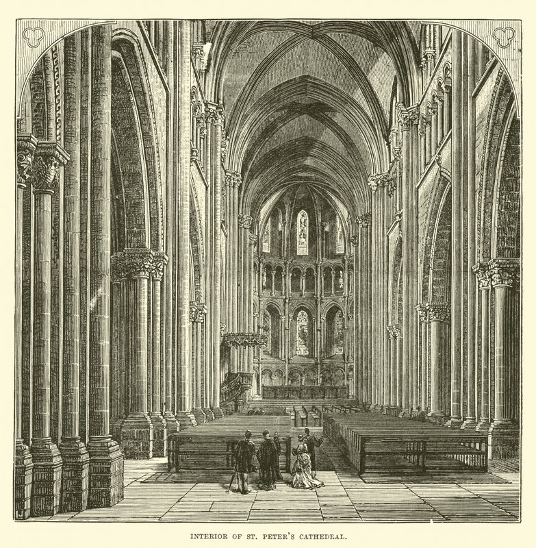 Interiøret i St Peters Cathedral av English School