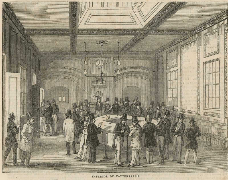 Interiør av Tattersalls av English School