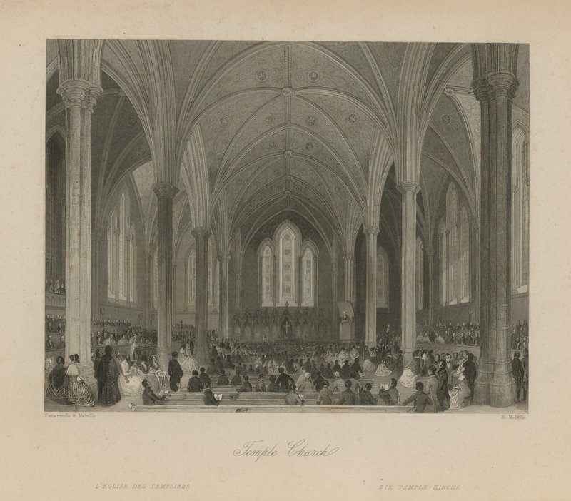 Interiøret i Temple Church av English School