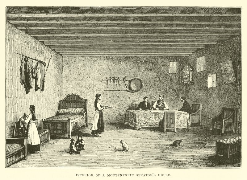 Interiør i et montenegrinsk senatorhus av English School