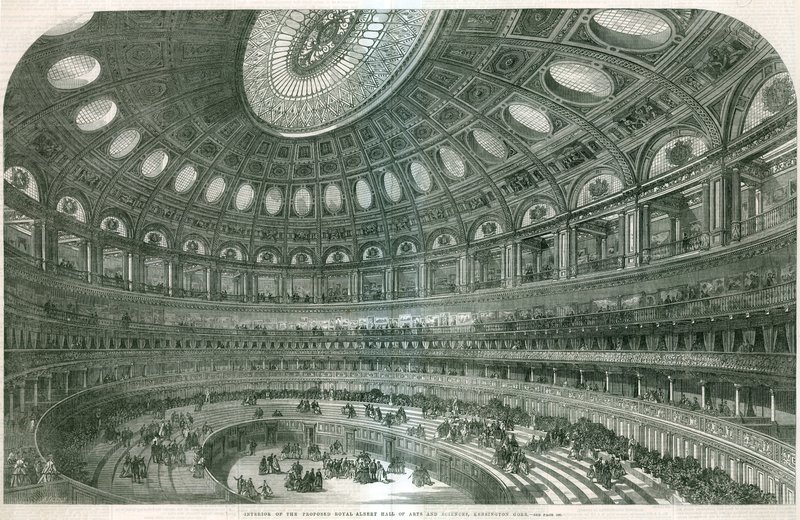 Interiør i den foreslåtte Royal Albert Hall av English School