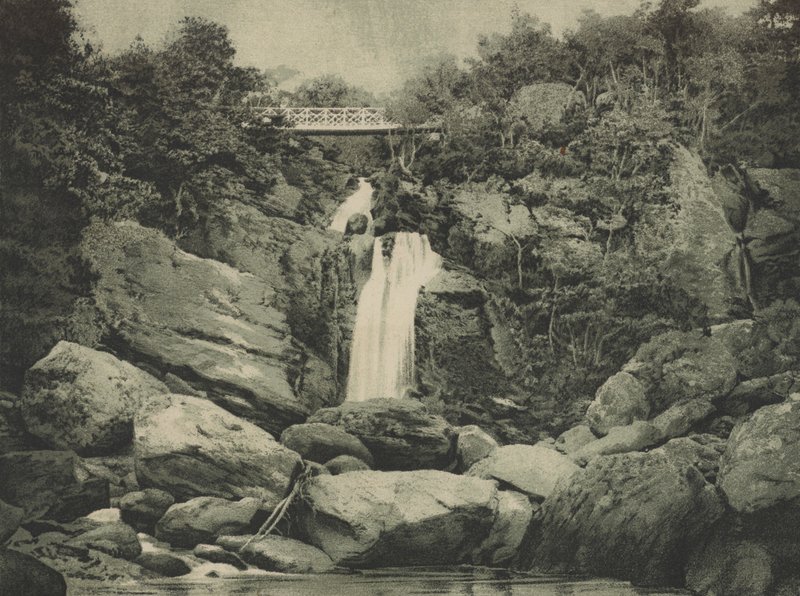 Inversnaid Falls, Loch Lomond (chromolitho) av English School