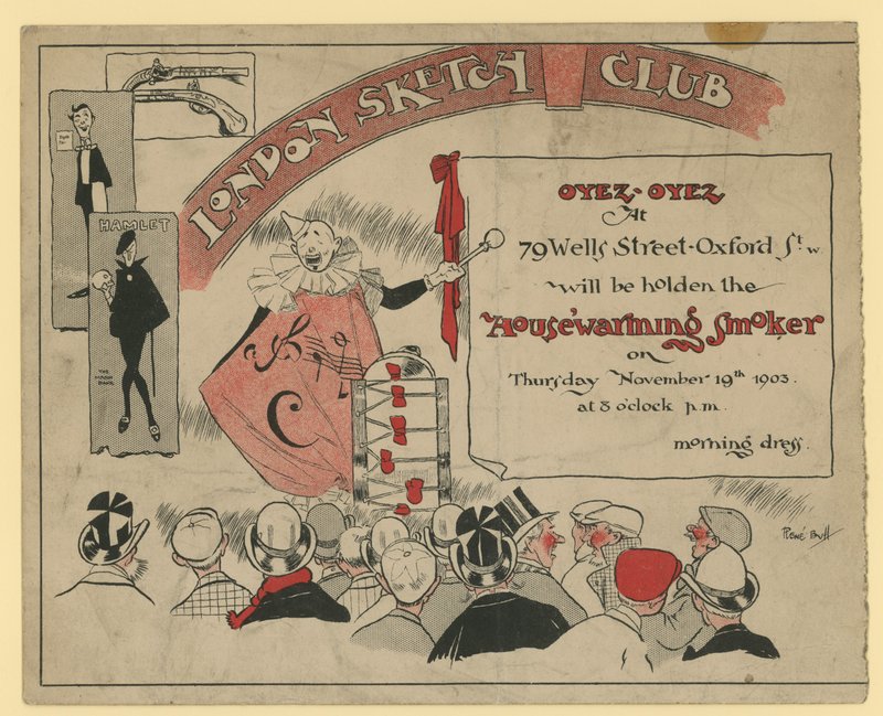 Invitasjon til et arrangement på London Sketch Club av English School