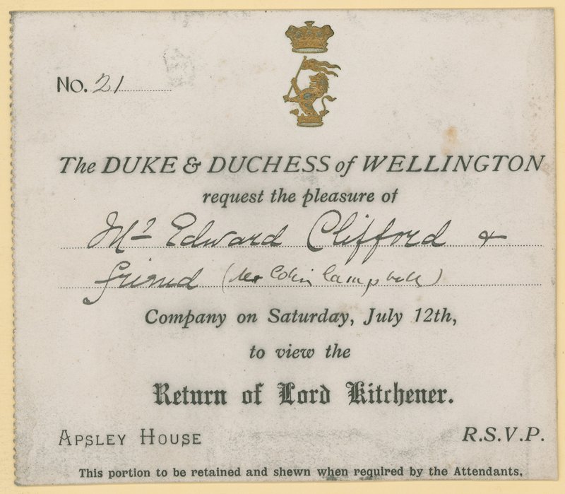 Invitasjon til å se returen til Lord Kitchener av English School