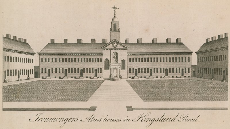 Ironmongers Almshouses i Kingsland Road av English School