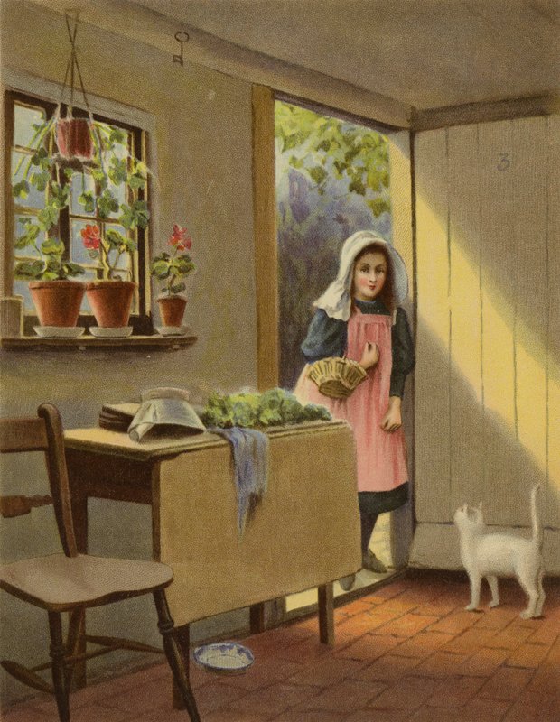 Er det noen hjemme? (chromolitho) av English School
