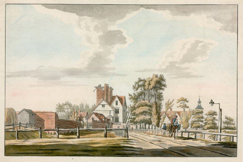 Islington, Canonbury Tower (wc på papir) av English School