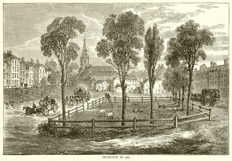 Islington i 1780 av English School