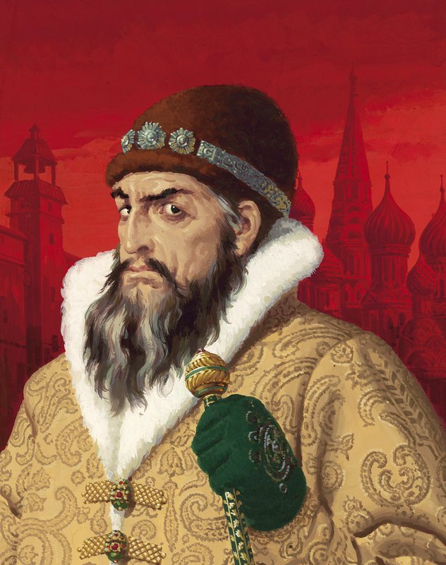 Ivan den grusomme (1530–84) (gouache på papir) av English School
