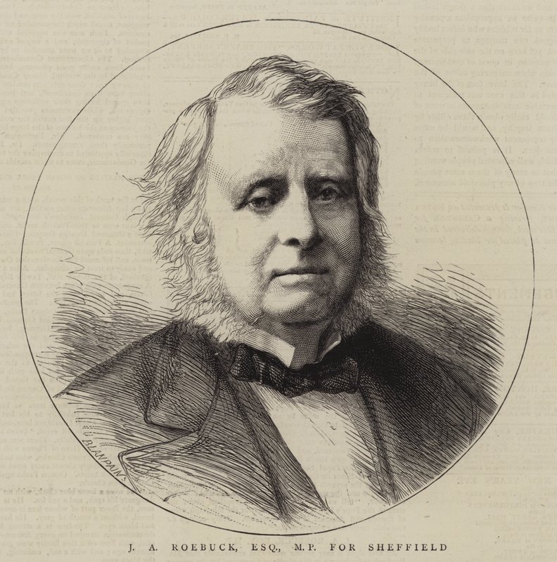 JA Roebuck, Esquire, MP for Sheffield (gravering) av English School