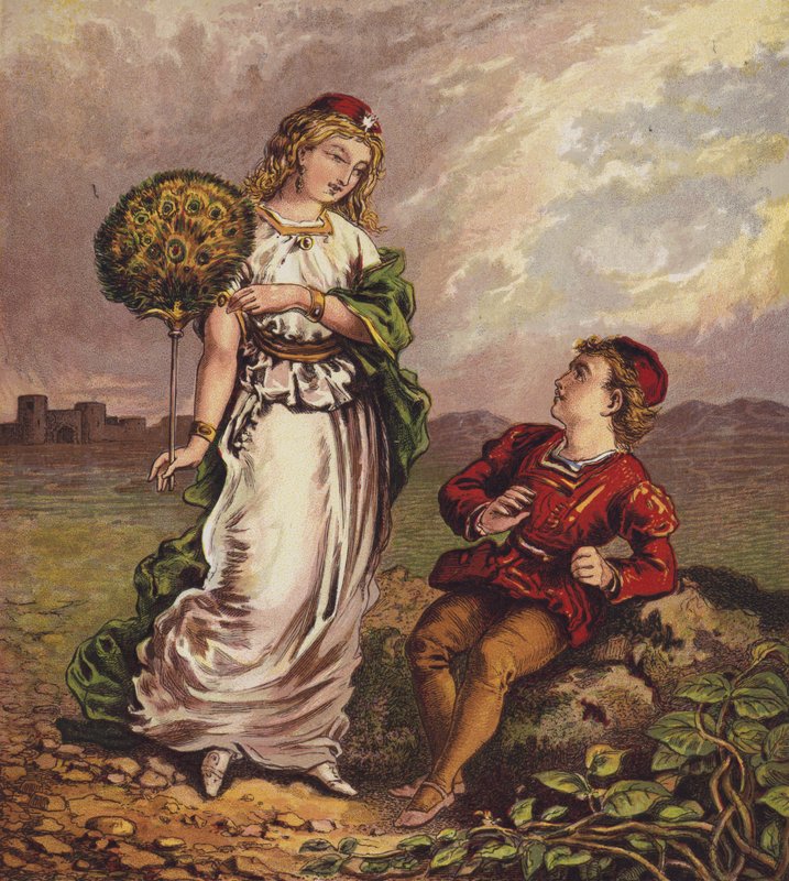Jack And The Bean-Stalk (farge litho) av English School