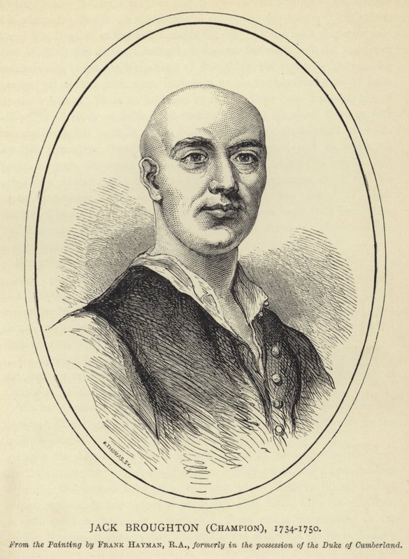 Jack Broughton, Champion, 1734-1750, Fra maleriet av Frank Hayman, RA, tidligere i besittelse av hertugen av Cumberland av English School