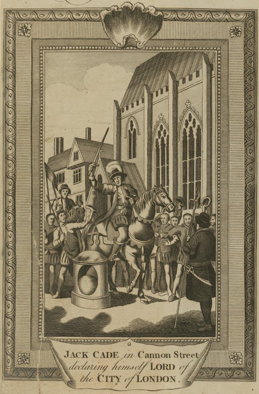 Jack Cade i Cannon Street erklærer seg som Lord of the City of London av English School