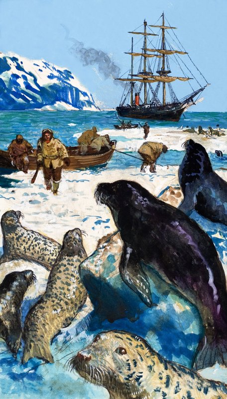 Jack London, fra «En mann blant menn» (gouache på papir) av English School
