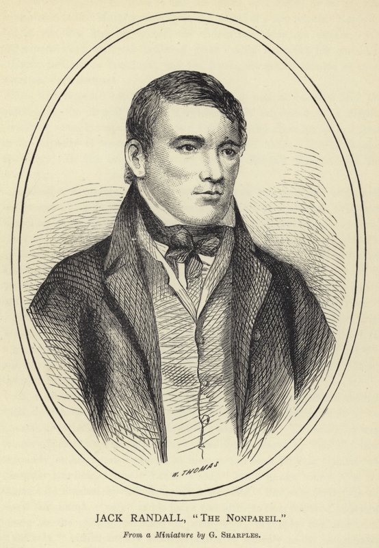 Jack Randall, The Nonpareil, From a Miniature av G Sharples av English School