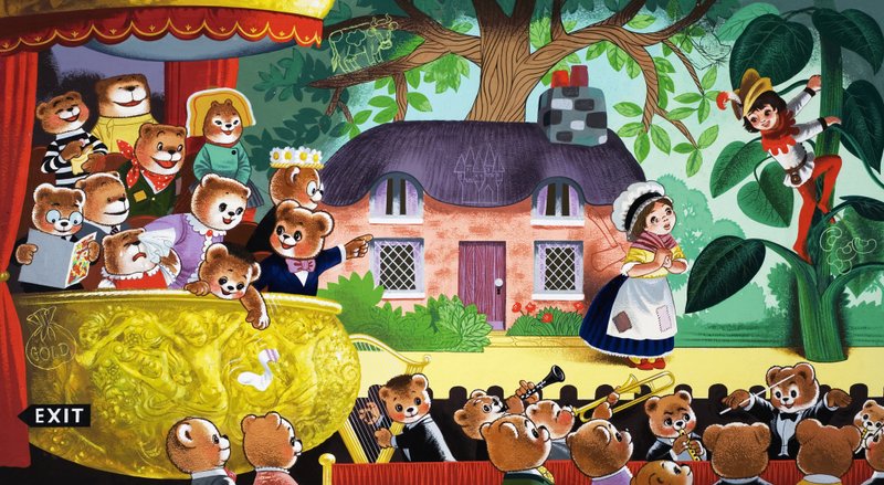 Jack and the Beanstalk blir overvåket av teddybjørner av English School