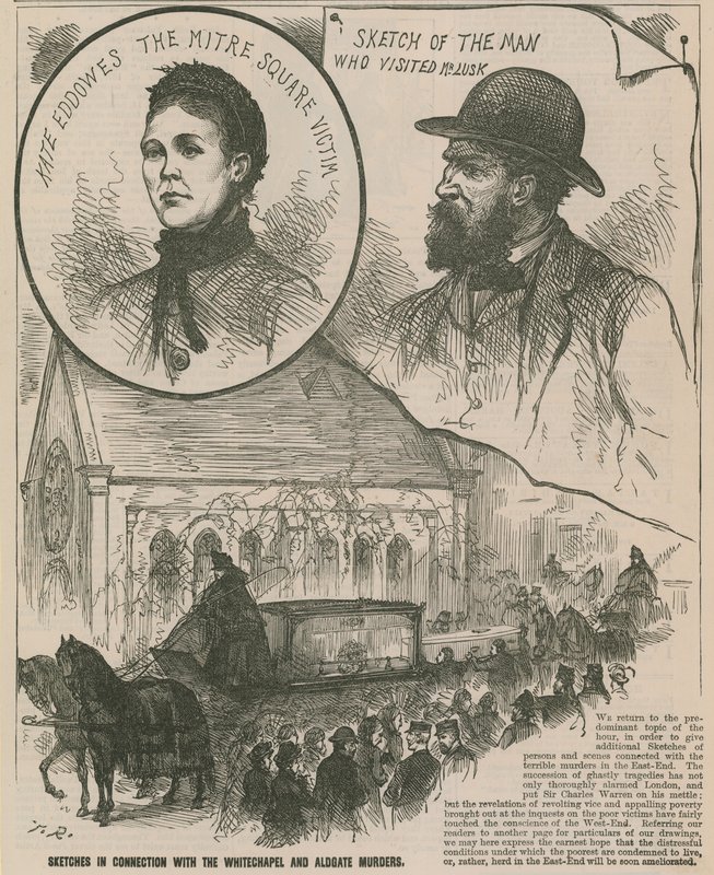 Jack the Ripper: Skisser i forbindelse med Whitechapel- og Aldgate-mordene av English School