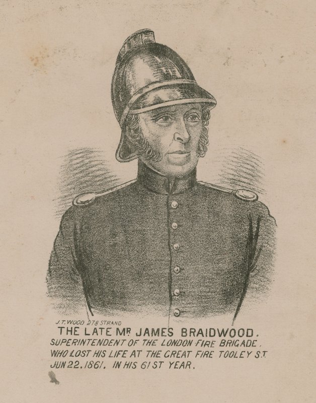 James Braidwood, superintendent for London Fire Brigade av English School